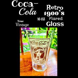 ▪️VTG▪️COCA-COLA▪️Retro 1900's Flared 16oz Glass